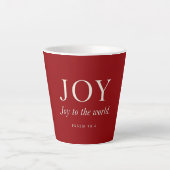 FREUDE | Psalm 98:4 | Weihnachtsgeschenk Milchtasse (Vorderseite)