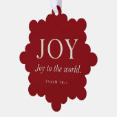 FREUDE | Psalm 98:4 | Weihnachtsgeschenk Ornament Karte (Linke Ecke)