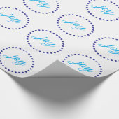 Freude punktiert blaues geschenkpapier (Ecke)
