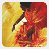 Freude Quadratischer Aufkleber (Vorderseite)