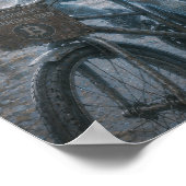 Freude / Radfahrer / Leerer Park Poster (Ecke)