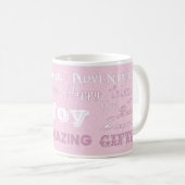Freude-rosa bester Freund-Tasse Kaffeetasse (VorderseiteRechts)
