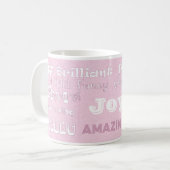 Freude-rosa bester Freund-Tasse Kaffeetasse (Vorderseite Links)