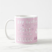 Freude-rosa bester Freund-Tasse Kaffeetasse (Links)