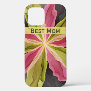 Freude, Rosa Grüne Anthrazit-Blüten-Fraktal Beste Case-Mate iPhone Hülle