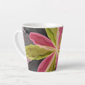 Freude, Rosa Grüne Anthrazit Fantasie-Blüten Frakt Milchtasse (Linke Ecke)
