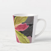 Freude, Rosa Grüne Anthrazit Fantasie-Blüten Frakt Milchtasse (Rechts)