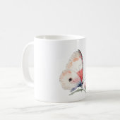 Freude Rosa Schmetterling Kaffeetasse (Vorderseite Links)
