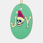 Freude - Sankt-Schädel Keramikornament (Links)