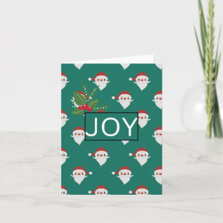 Freude Santa-Muster Weihnachts-Tasche-Ordner Feiertagskarte
