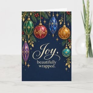 Freude schön verpackter Juwelenschmuck Weihnachten Karte