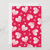 Freude skandinavisches Herz Weihnachtsfeiertag Feiertagskarte (Rückseite)