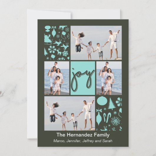 Freude sortierte feiertagskarte (Vorderseite)