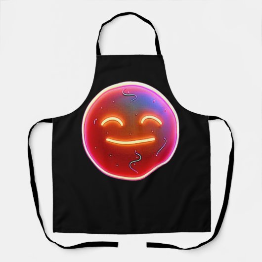 Freude strahlen: Digitales Emoticon Schürze (Vorderseite)