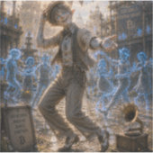 Freude / Swing-Tänzer / Zentrales Quadrat Aufkleber (Vorderseite)