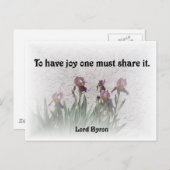 Freude teilen postkarte (Vorne/Hinten)