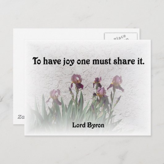 Freude teilen postkarte (Vorne/Hinten)