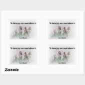 Freude teilen rechteckiger aufkleber (Blatt)