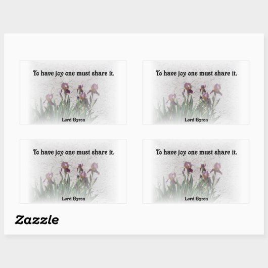 Freude teilen rechteckiger aufkleber (Blatt)