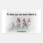 Freude teilen rechteckiger aufkleber (Vorderseite)