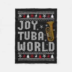 Freude Tuba Welt Lustiger Musikliebhaber Hässliche Fleecedecke