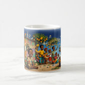 Freude überwindet alle lebendigen Gemeinschaftsleb Kaffeetasse (Mittel)