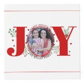 Freude und Beeren Happy Holidays Weihnachten Foto Würfel (Vorderseite)