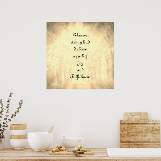 Freude und Erfüllung Poster (Küche)