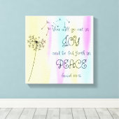 Freude und Frieden Kunst Leinwanddruck (Insitu (Holzboden))