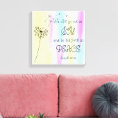 Freude und Frieden Kunst Leinwanddruck (Insitu (Wohnzimmer))