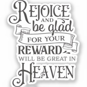 "Freude und Glad sein" Inspiration Christlich Aufkleber
