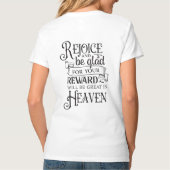 "Freude und Glad sein" Inspiration Christlich T-Shirt (Rückseite)