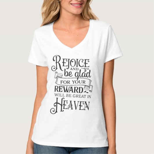 "Freude und Glad sein" Inspiration Christlich T-Shirt (Vorderseite)