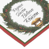 Freude und Glauben an die Krippe Kurzer Tischläufer (Ecke)