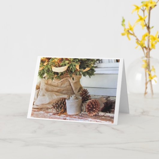 *Freude und Glück in dieser Weihnachtssaison* Karte (Gelbe Blume)