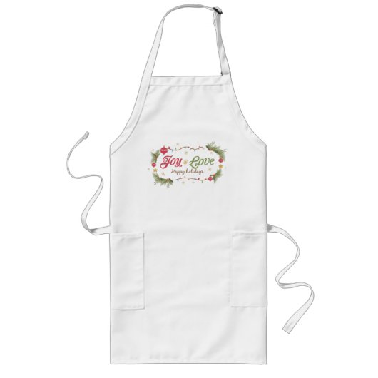 Freude und Liebe Happy Holidays Lange Schürze (Vorne)
