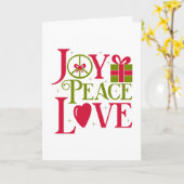 Freude und Liebe Weihnachten Karte (Gelbe Blume)