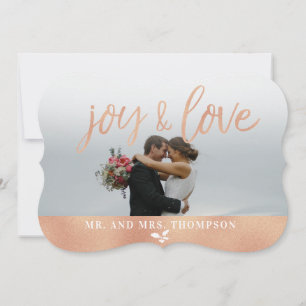 Freude und Liebe Weihnachten Rose Gold Card