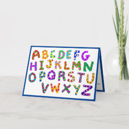 Freude und Niedliche Alphabet-ABCs - Benutzerdefin Karte