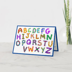 Freude und Niedliche Alphabet-ABCs - Benutzerdefin Karte