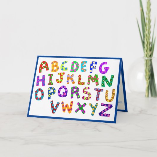 Freude und Niedliche Alphabet-ABCs - Benutzerdefin Karte (Vorderseite)