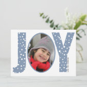 Freude und Schnee staubblaue minimale Weihnachten (Stehend Vorderseite)