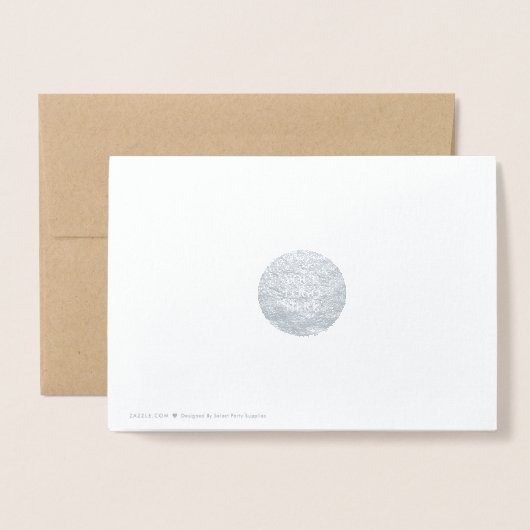 Freude und Schneeflocke | Holiday Greetings Folienkarte (Rückseite mit Umschlag)