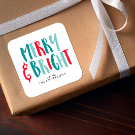 Freude und schöne Ferien Quadratischer Aufkleber