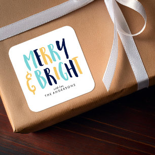 Freude und schöne Ferien Quadratischer Aufkleber