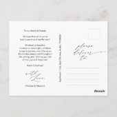 Freude verbreiten, das lustigste Weihnachtsfamilie Postkarte (Rückseite)