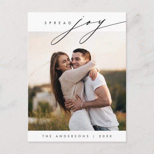 Freude verbreiten, das lustigste Weihnachtsfamilie Postkarte (Vorderseite)