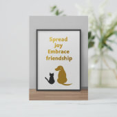 Freude verbreiten, Freundschaft einpflegen (Stehend Vorderseite)