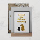 Freude verbreiten, Freundschaft einpflegen (Vorne/Hinten)