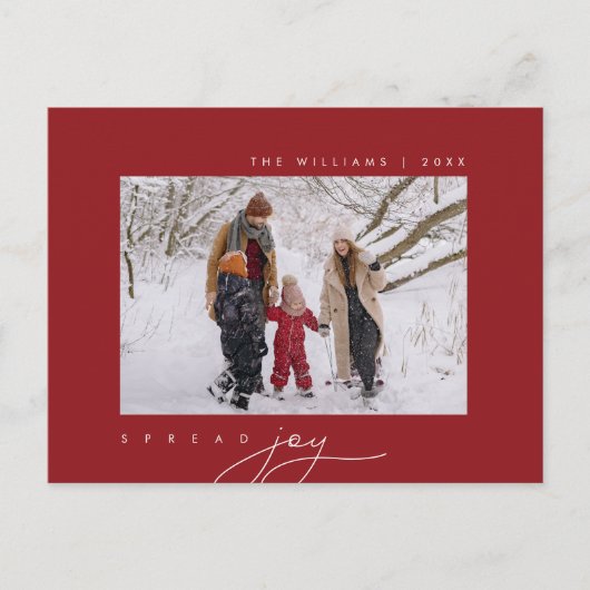 Freude verbreiten, frohe Weihnachtsgrüße, Foto der Postkarte (Vorderseite)